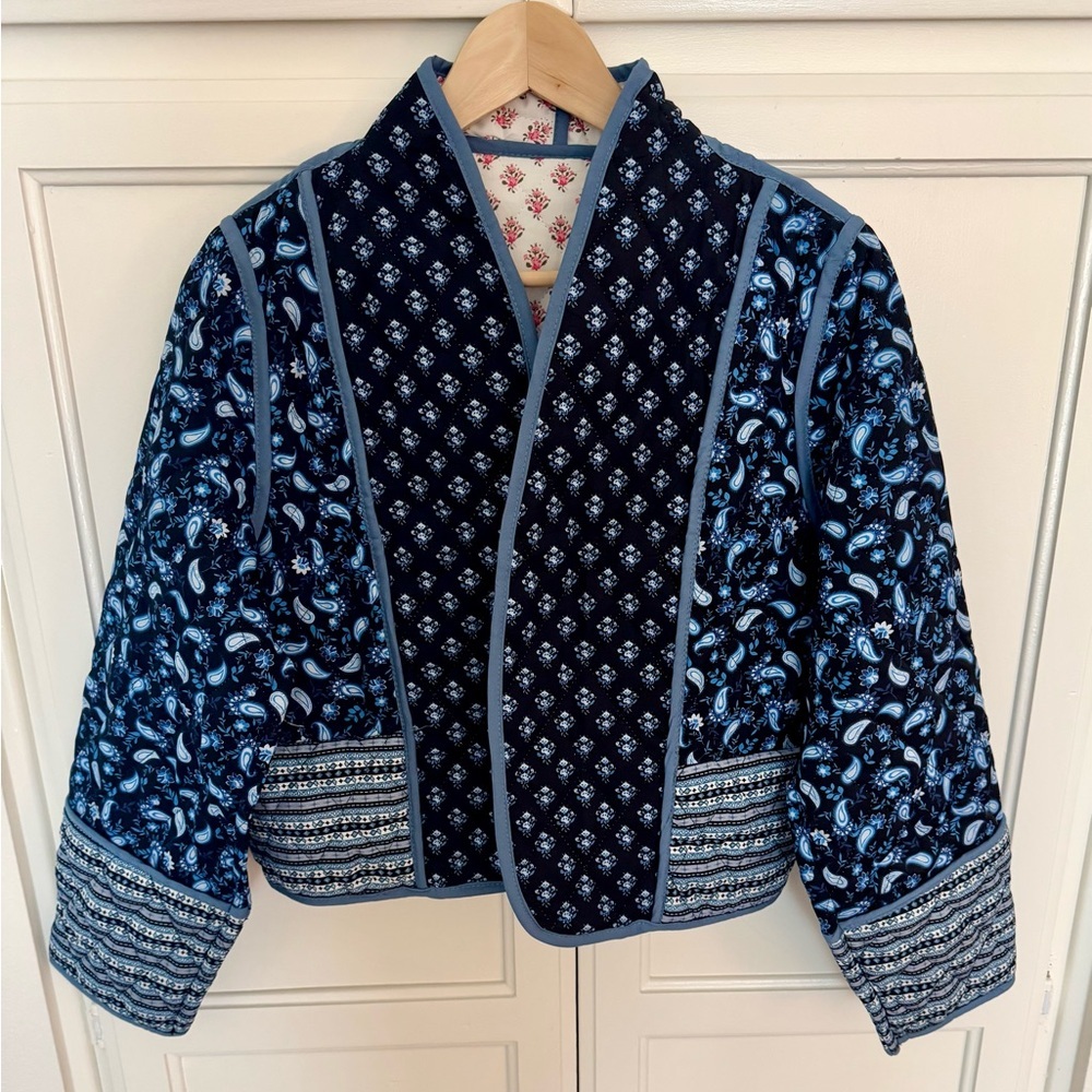 Patchwork Floral Reversible Jacket in Indigo & Petal - Picture 10 of 14